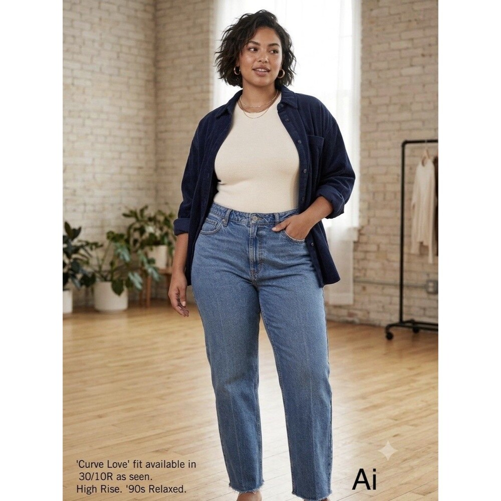 Abercrombie & Fitch The '90s Relaxed Jeans Women's 30/10R High Rise Curve Love